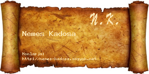 Nemes Kadosa névjegykártya